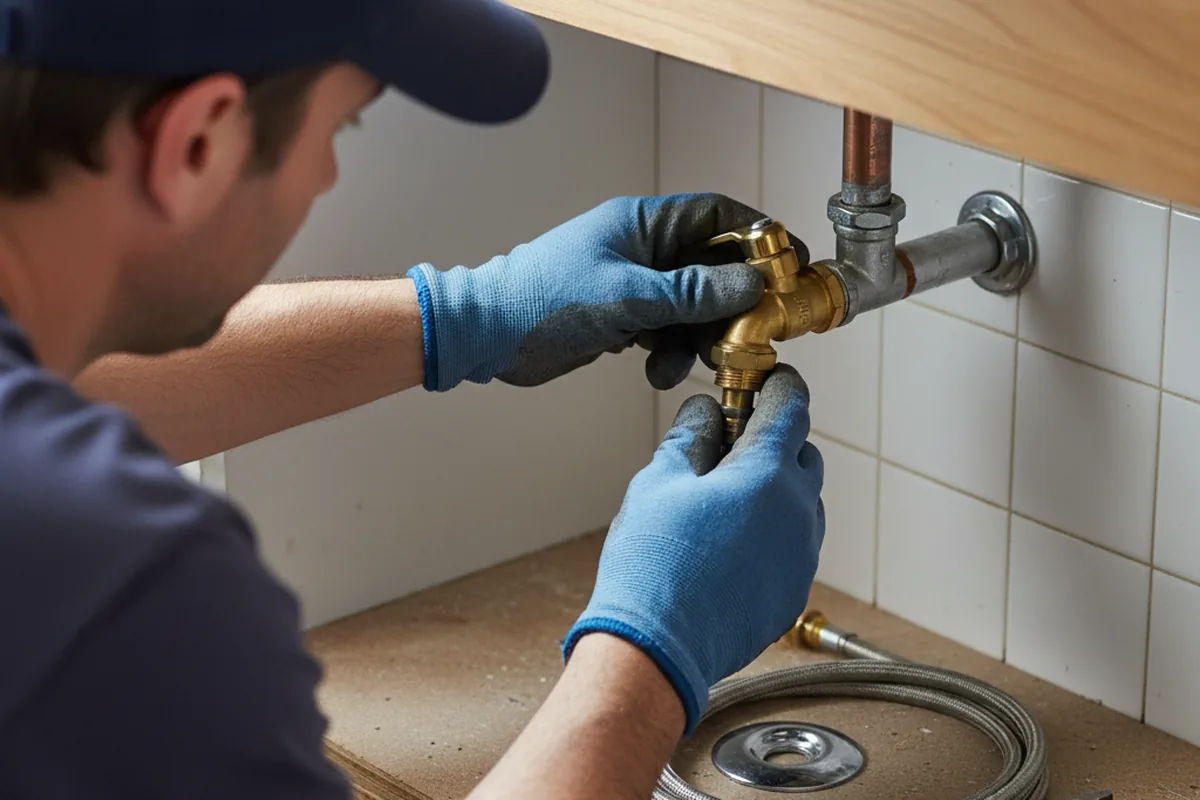 Shutoff valve and fitting work during Well Pump Repair in Cleveland